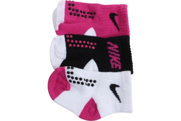  Nike Infant Girl's 3-Pairs Ankle Gripper Socks 