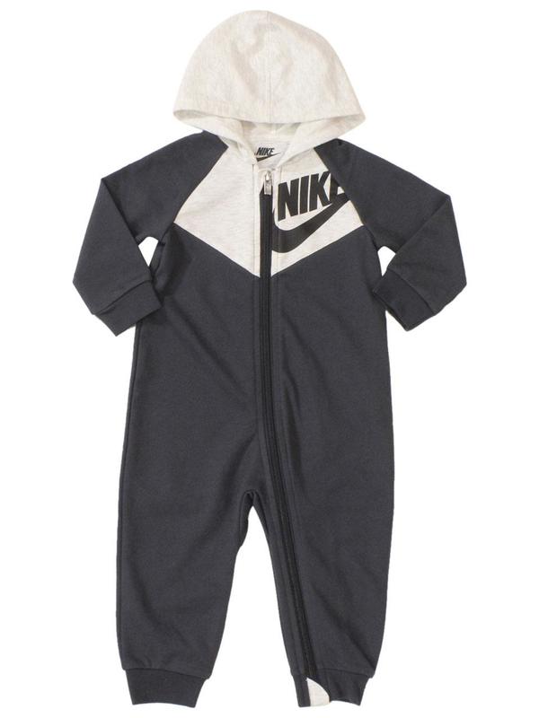  Nike Infant's Hooded Chevron Coverall Zip Front Long Sleeve OneZ 