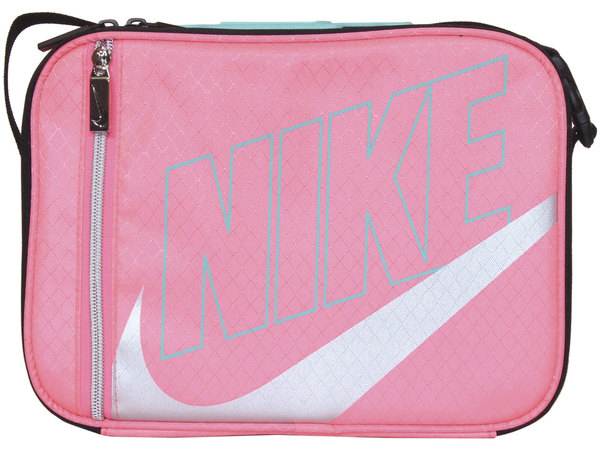 Nike Kid's Futura-Hard-Liner Lunch Tote Bag Texture Insulated Sunset Pulse