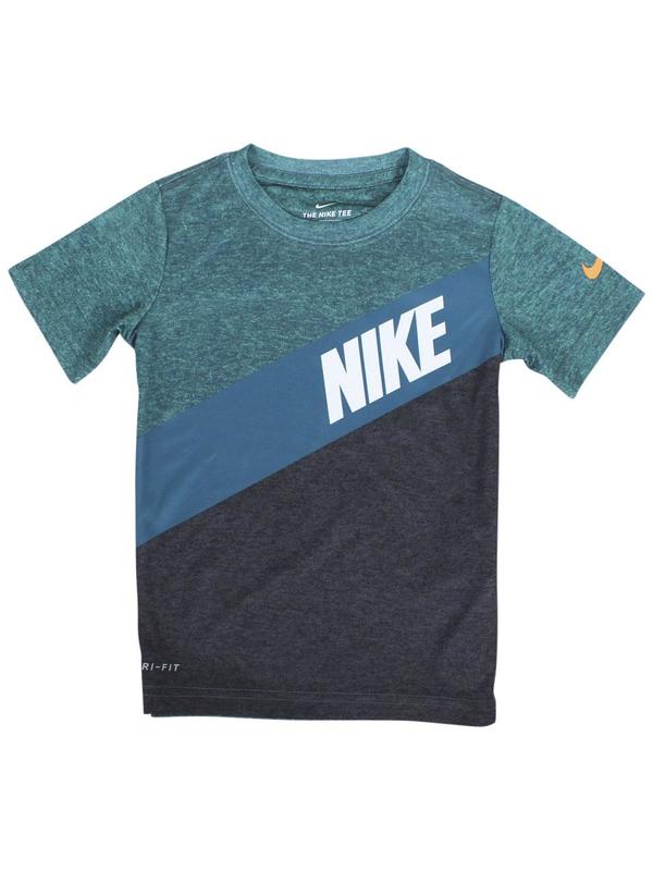  Nike Little Boy's Dri-FIT Sash Logo Short Sleeve Crew Neck T-Shirt 