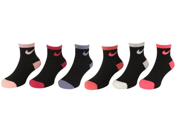  Nike Little Girl's 6-Pairs Young Athletes Color Pop Ankle Socks 