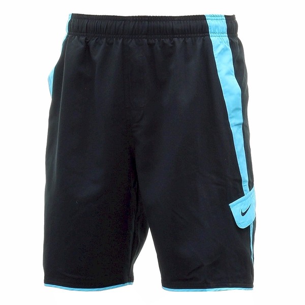  Nike Men's Side Pocket Contrasting Swim Trunk Volley Shorts Swimwear 