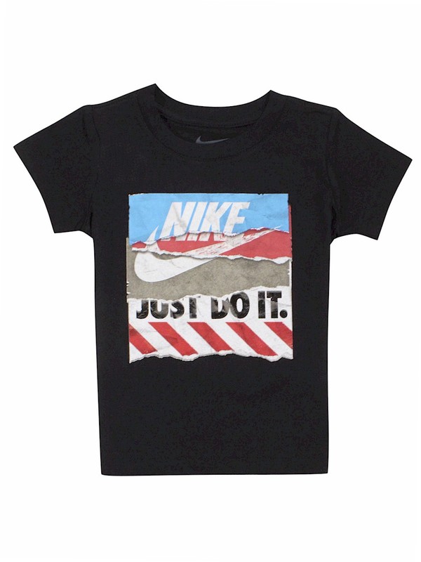  Nike T-Shirt Toddler/Little Boy's Logo Tears Short Sleeve Crew Neck Cotton 