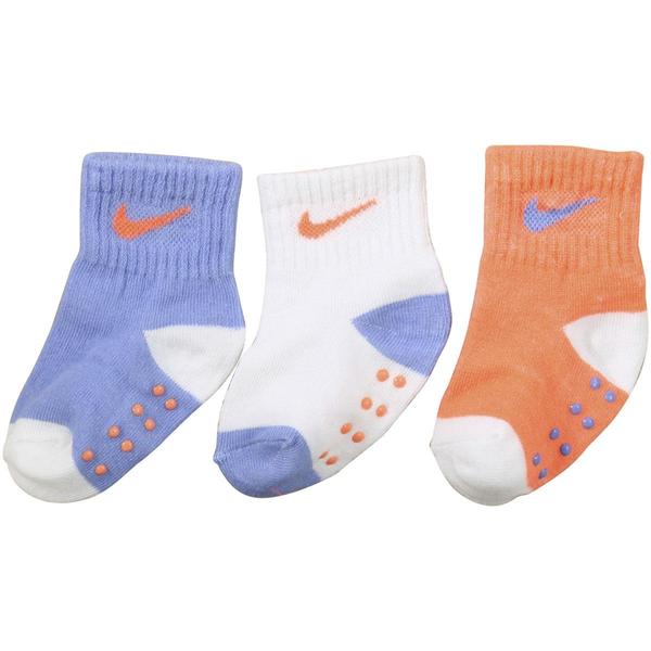  Nike Toddler Boy's 3-Pair Crawl Grippy Socks 