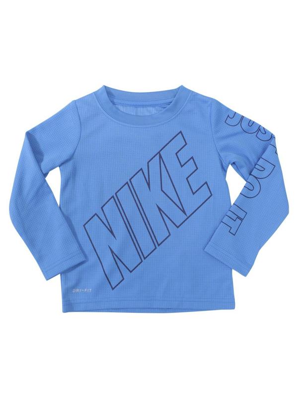  Nike Toddler/Little Boy's Dri-FIT Block Logo Long Sleeve Thermal T-Shirt 
