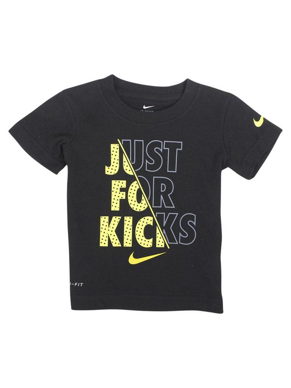  Nike Toddler/Little Boy's Dri-FIT Just For Kicks Short Sleeve Crew Neck T-Shirt 