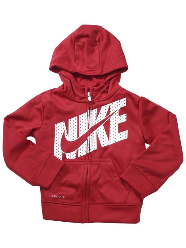  Nike Toddler/Little Boy's Logo Therma Zip Front Hooded Sweatshirt 