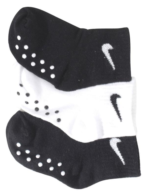  Nike Toddler's 3-Pairs Core Swoosh Grippy Socks 