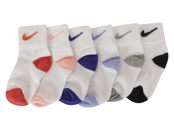  Nike Toddler's 6-Pairs Contrast Toe Socks 