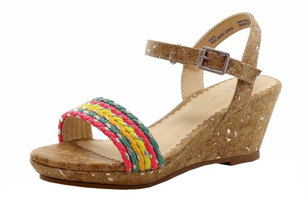  Nine West Girl's Edie Fashion Wedge Sandals Shoes 