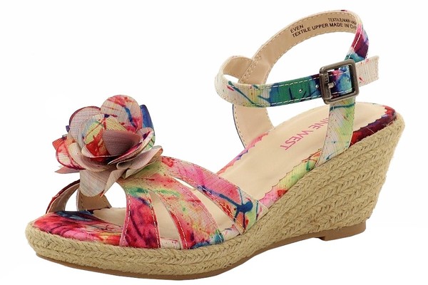  Nine West Girl's Even Fashion Wedge Sandals Shoes 