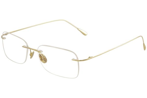  Oligarch Men's Eyeglasses NK3300 NK/3300 24kt Gold Plated Rimless Optical Frame 