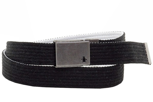  Original Penguin Men's Solid Color Reversible Web Belt Adjustable Up To Size 50 