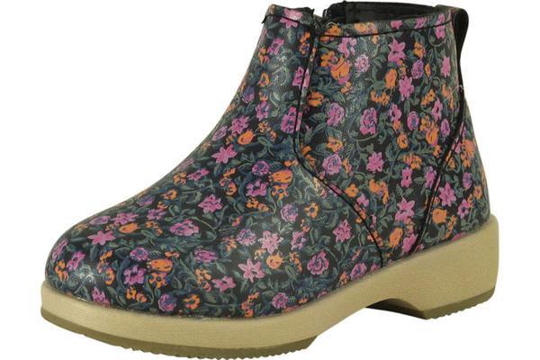  OshKosh B'gosh Toddler/Little Girl's Putty Floral Ankle Boots Shoes 