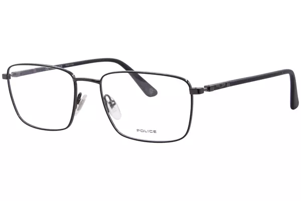 Police VPLE97 Eyeglasses Men's Full Rim Rectangle Shape 