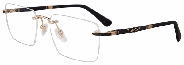  Police VPLF84 Eyeglasses Men's Rimless Square Shape 