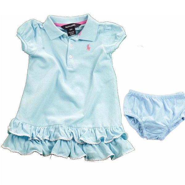  Polo By Ralph Lauren Infant Girl's Cupcake Polo Dress Layette 