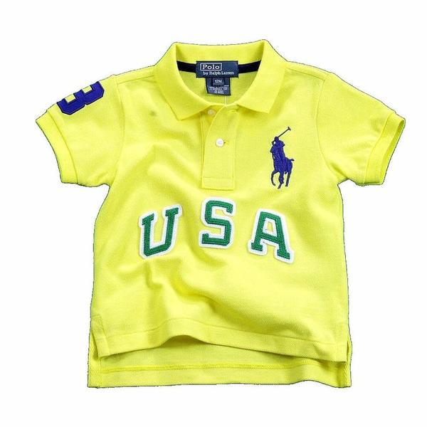  Polo By Ralph Lauren Youth Boy's Short Sleeve USA Polo Shirt 