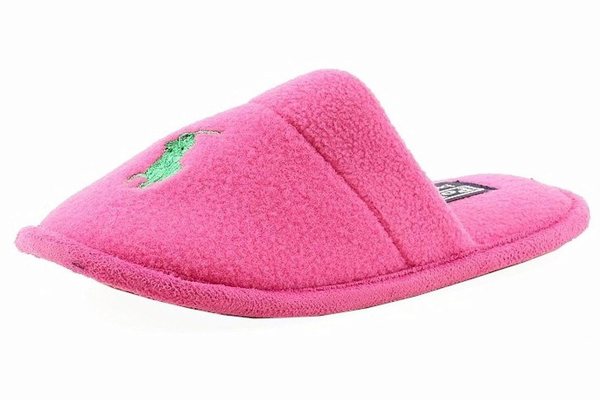  Polo Ralph Lauren Girl's Fleece Lodge Slide Fashion Slipper Shoes 