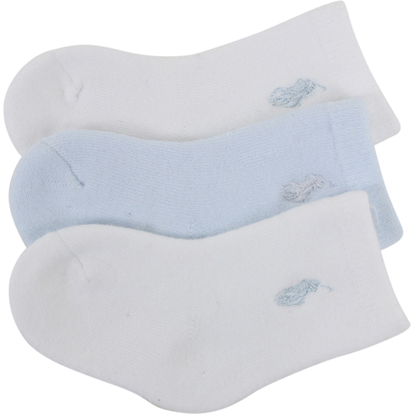  Polo Ralph Lauren Infant Boy's 3-Pack Terry Quarter Socks B60005LPK 