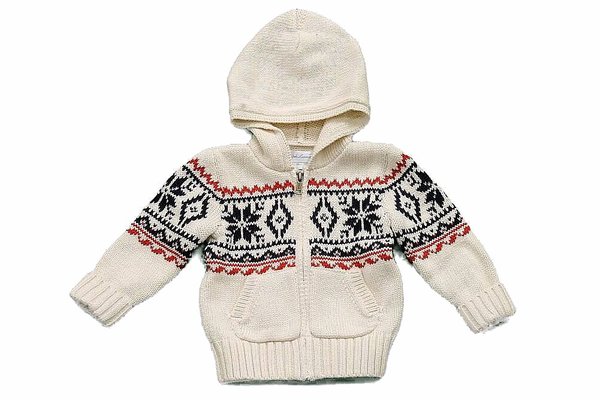  Polo Ralph Lauren Infant Boy's Full Zip Snowflake Cardigan Sweater Shirt 
