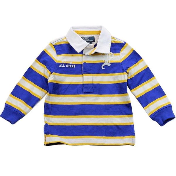  Polo Ralph Lauren Infant Boy's Striped Rugby Collar Polo Shirt 