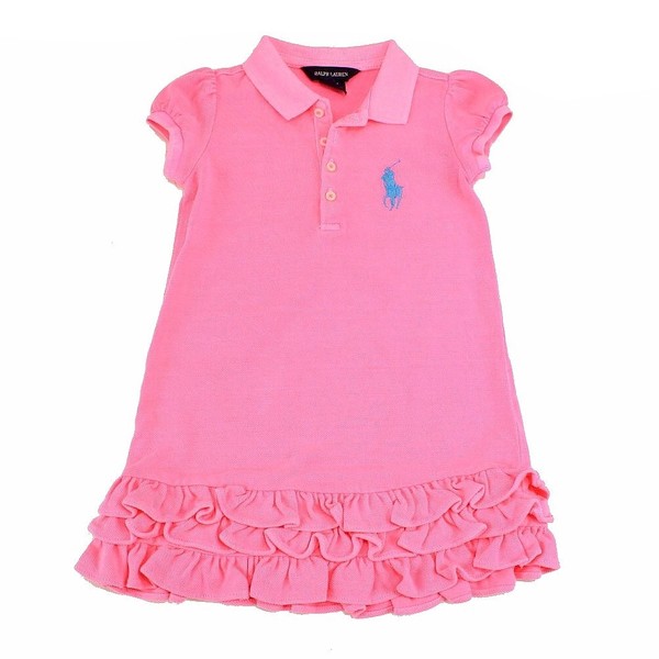  Polo Ralph Lauren Infant Girl's Neon Cotton Polo Dress Outfit 