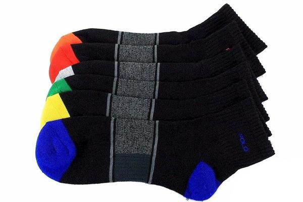  Polo Ralph Lauren Men's 6-Pack Sport Quarter Socks 