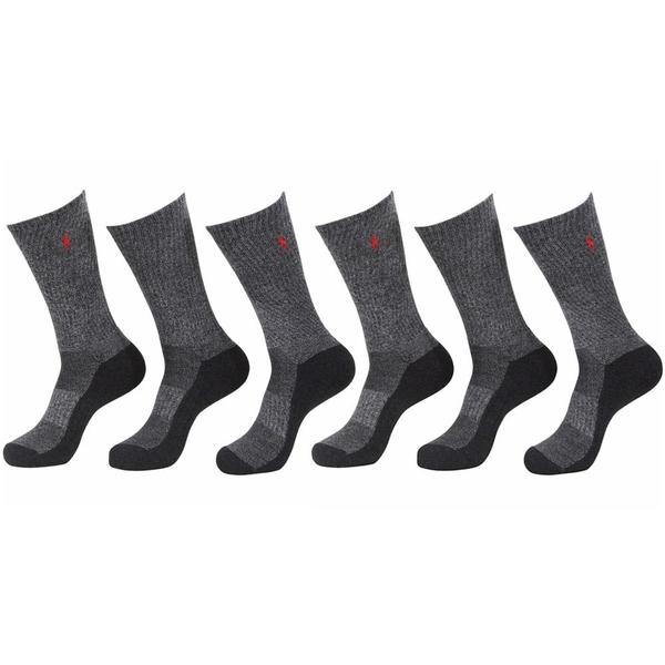 Polo Ralph Lauren Men's 6-Pairs Cushioned Classic Sport Socks 