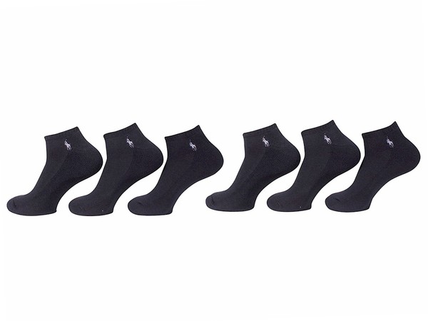  Polo Ralph Lauren Men's Ankle 6-Pairs Socks Sz: 10-13 Fits Shoe 6-12.5 