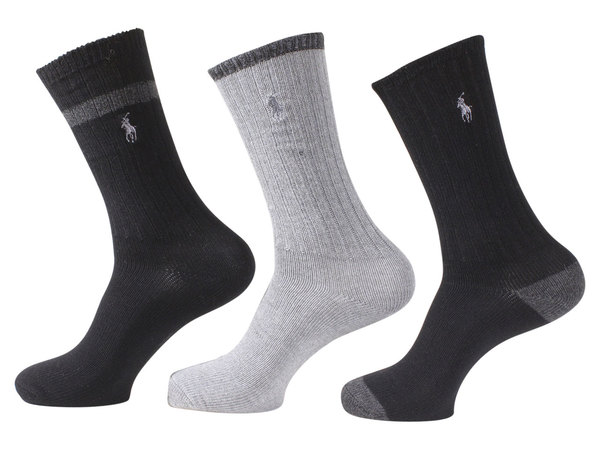  Polo Ralph Lauren Soft Touch Socks Men's 3-Pairs Crew 