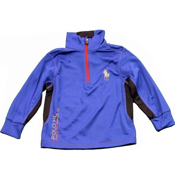  Polo Ralph Lauren Toddler Boy's Active Half-Zip Mockneck Shirt 