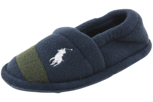  Polo Ralph Lauren Toddler Boy's Rugby P A-Line Slippers Shoes 