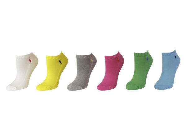  Polo Ralph Lauren Women's 6-Pack Classic Sport Socks Sz: 9-11 Fits 4-10 