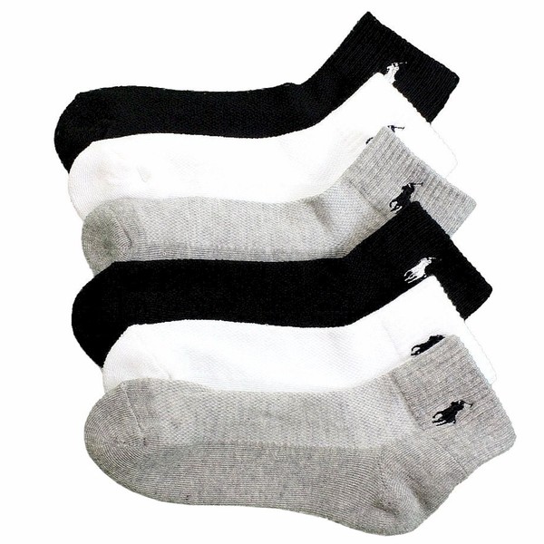  Polo Ralph Lauren Women's Sport Ankle Socks Cushioned 6-Pairs 