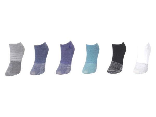  Polo Ralph Lauren Women's 6-Pairs Color Block Low Cut Socks 