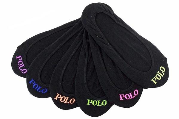  Polo Ralph Lauren Women's 6-Pairs Non-Slip Heel Ped Socks Sz: 9-11 Fits 4-10.5 