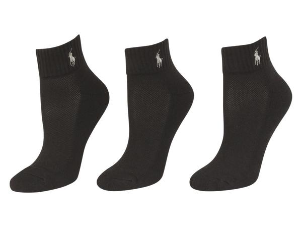  Polo Ralph Lauren Women's Crew 3-Pair Socks Sz 9-11 fits shoe 4-10.5 