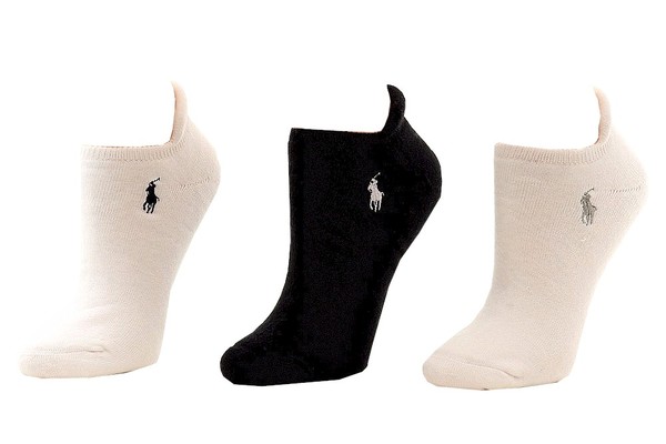  Polo Ralph Lauren Women's Heel Tab 3-Pairs Socks 9-11 fits shoe 4-10.5 