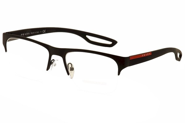  Prada Linea Rossa Men's Eyeglasses VPS55F VPS/55F Half Rim Optical Frame 