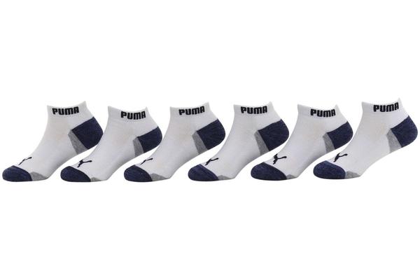  Puma Boy's 6-Pack Static Edge Low Cut Athletic Socks 