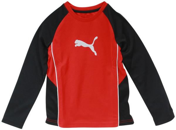  Puma Boy's Cat Logo Long Sleeve Crew Neck Sport Shirt 