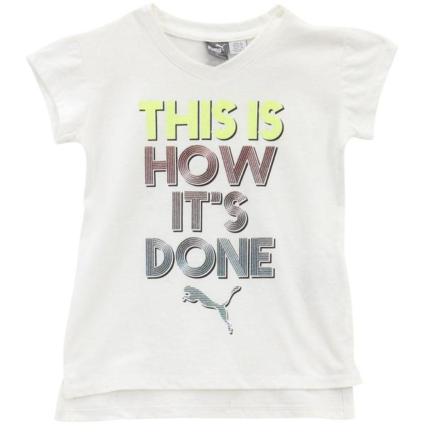  Puma Little Girl's V-Neck This Is How Its Done Short Sleeve T-Shirt 