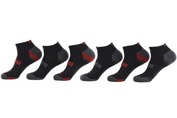  Puma Men's 6-Pack Low Cut Athletic Socks Sz: 10-13 Fits 6-12 