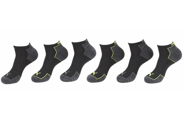  Puma Men's 6-Pack Low Cut Cushioned Socks 