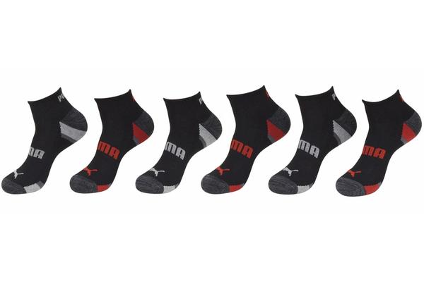  Puma Men's 6-Pack Quarter Crew Athletic Socks 