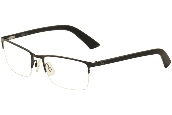  Puma Men's Eyeglasses PU 0028O 0028/O Half Rim Optical Frame 