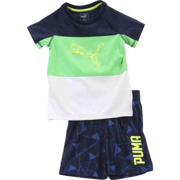  Puma Toddler Boy's 2-Piece Abstract Cat Short Sleeve T-Shirt & Shorts Set 