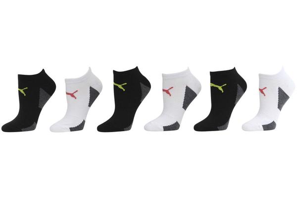  Puma Women's 6-Pack Low Cut Pumalite Athletic Socks 