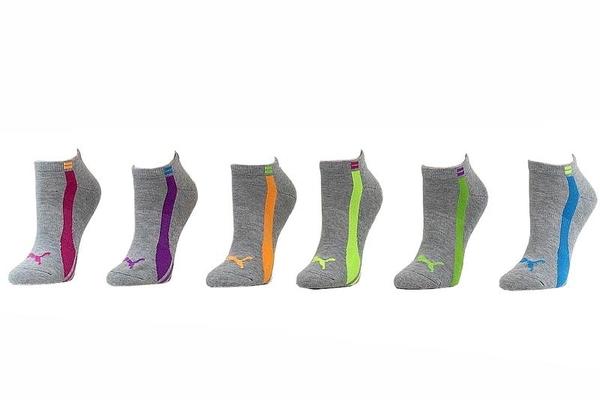  Puma Women's 6-Pairs Low Cut Cushioned Socks 